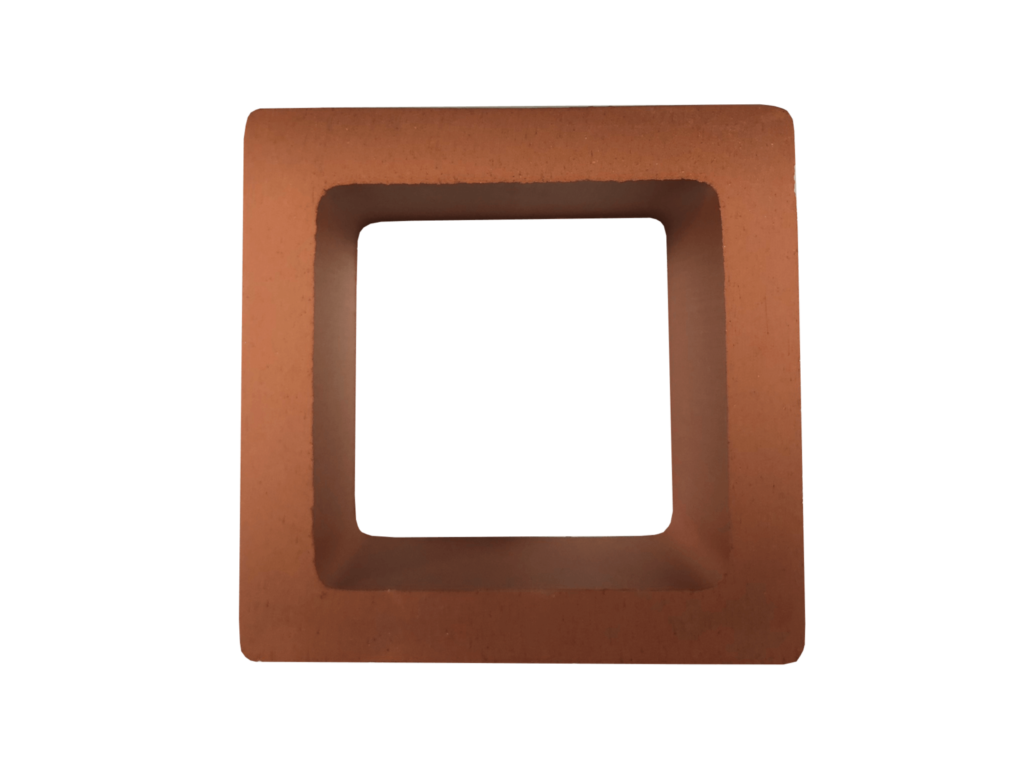 Square Red Ceramic Window Lattice – CACE09